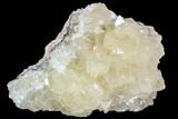 Fluorescent Calcite Crystal Cluster on Barite - Morocco #109229-1